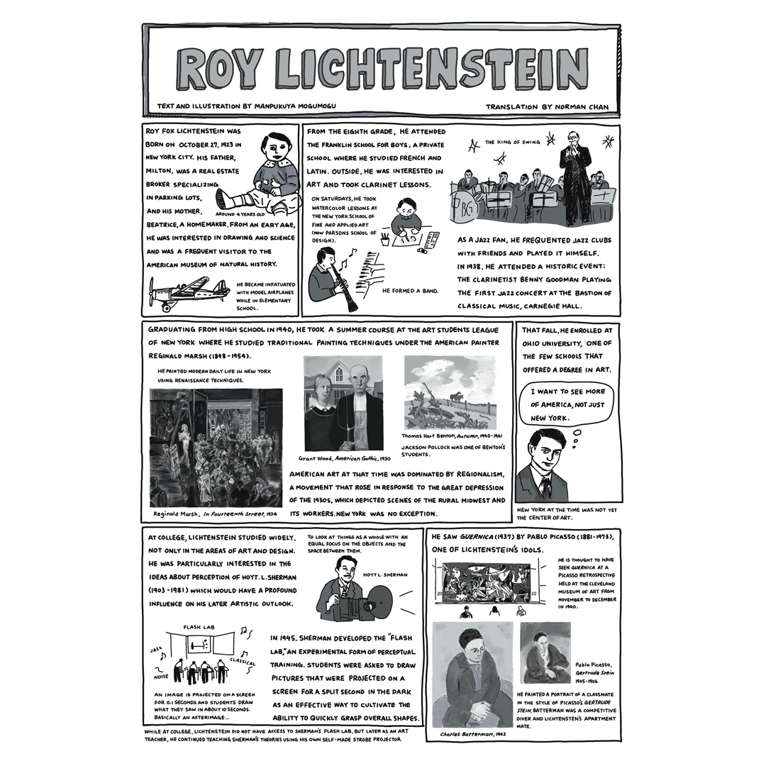 top page of the illustrated guide roy lichtenstein