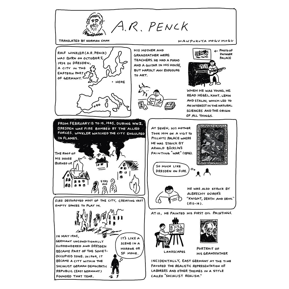 top page of the illustrated guide A.R.Penck